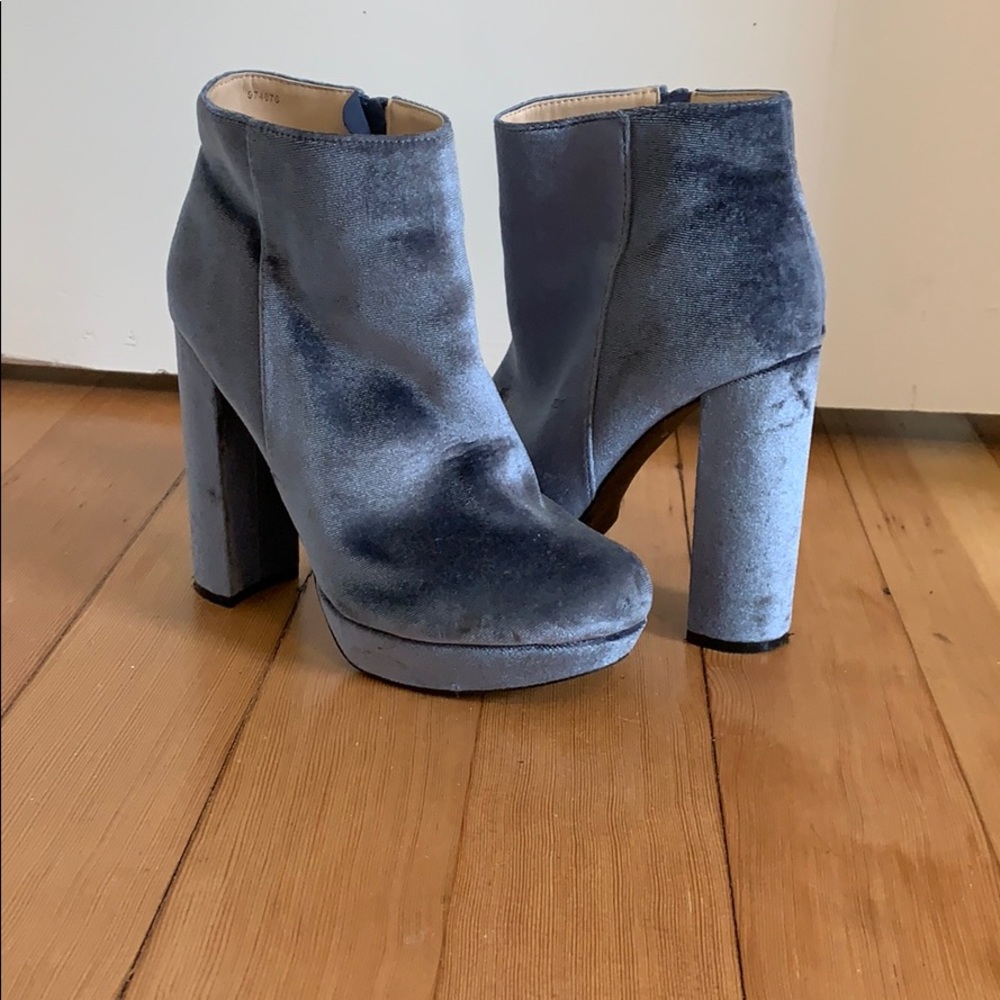 Blue Velvet Heels